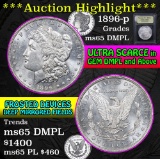 ***Auction Highlight*** 1896-p Morgan Dollar $1 Graded Choice Unc DMPL by USCG (fc)