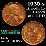 1935-s Lincoln Cent 1c Grades Choice Unc RD