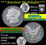 1885-p Morgan Dollar $1 Graded Choice Unc DMPL by USCG (fc)