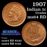 1907 Indian Cent 1c Grades Choice Unc RD (fc)