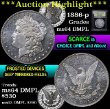 ***Auction Highlight*** 1886-p Morgan Dollar $1 Graded Choice Unc DMPL by USCG (fc)