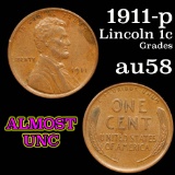 1911-p Lincoln Cent 1c Grades Choice AU/BU Slider