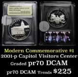 2001-P Capitol Modern Commem Half Dollar 50c Graded GEM++ Proof Deep Cameo by USCG