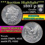 ***Auction Highlight*** 1897-p Morgan Dollar $1 Graded Choice Unc DMPL by USCG (fc)