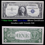 **Star Note  1957A $1 Blue Seal Silver Certificate Grades Gem CU