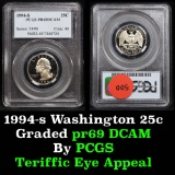 PCGS 1994-s Washington Quarter 25c Graded pr69 DCAM by PCGS
