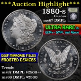***Auction Highlight*** 1880-s Morgan Dollar $1 Graded GEM++ DMPL by USCG (fc)