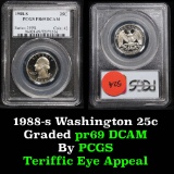 PCGS 1988-s Washington Quarter 25c Graded pr69 DCAM  by PCGS