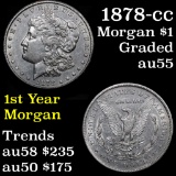 1878-cc Morgan Dollar $1 Grades Choice AU