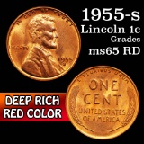 1955-s Lincoln Cent 1c Grades GEM Unc RD