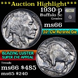 1930-p Buffalo Nickel 5c Graded GEM+ Unc by USCG (fc)