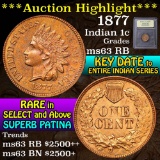 ***Auction Highlight*** 1877 Indian Cent 1c Graded Select Unc RB by USCG (fc)