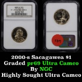 NGC 2000-s Sacagawea Golden Dollar $1 Graded pr69 DCAM by NGC