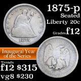 1875-p Twenty Cent Piece 20c Grades f, fine (fc)