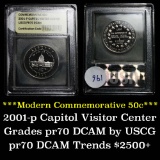 2001-p Capitol Modern Commem Half Dollar 50c Graded GEM++ Proof Deep Cameo by USCG