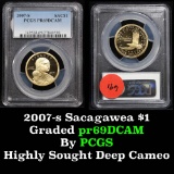 PCGS 2007-s Sacagawea Golden Dollar $1 Graded pr69 DCAM by PCGS