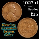1927-d Lincoln Cent 1c Grades f+
