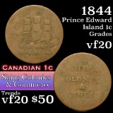 1844 Ships colonies & commerce Prince Edward Island half cent 1/2c Grades vf, very fine