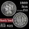 1869 Three Cent Copper Nickel 3cn Grades f, fine