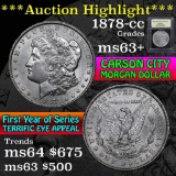 ***Auction Highlight*** 1878-cc Morgan Dollar $1 Graded Select+ Unc by USCG (fc)