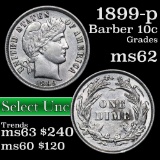 1899-p Barber Dime 10c Grades Select Unc