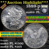 ***Auction Highlight*** 1889-p Morgan Dollar $1 Graded Choice Unc+ PL by USCG (fc)