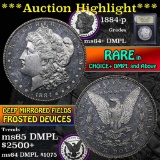 ***Auction Highlight*** 1884-p Morgan Dollar $1 Graded Choice Unc+ DMPL by USCG (fc)