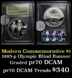 1995-P Olympics Blind Runner  Modern Commem Dollar $1 Graded GEM++ Proof Deep Cameo by USCG