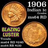 1906 Indian Cent 1c Grades Choice Unc RD (fc)