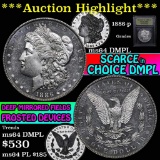 ***Auction Highlight*** 1886-p Morgan Dollar $1 Graded Choice Unc DMPL By USCG (fc)