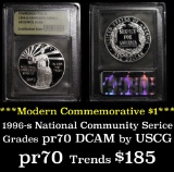 1996-S Community Service Modern Commem Dollar $1 Graded GEM++ Proof Deep Cameo by USCG