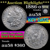 1886-o Morgan Dollar $1 Graded Choice AU/BU Slider by USCG (fc)