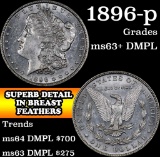1896-p Morgan Dollar $1 Grades Select Unc+ DMPL (fc)