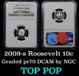 NGC 2009-s  Roosevelt Dime 10c Graded pr70 DCAM by NGC