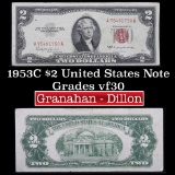 195C3 $2 Red Seal United States Note Grades vf++
