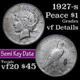 1927-d Peace Dollar $1 Grades vf details