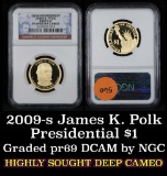 NGC 2009-s James K Polk Presidential Dollar $1 Graded pr69 DCAM by NGC