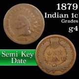 1879 Indian Cent 1c Grades g, good