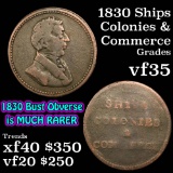 ***Auction Highlight*** 1830 Ships, Colonies & Commerce Canadian 1/2c Grades vf++