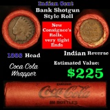 Indian Head Penny 1c Shotgun Roll, 1888 on one end, reverse on the other (fc)