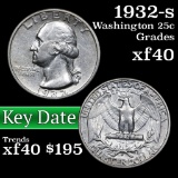 1932-s Washington Quarter 25c Grades xf