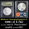 1991-d USO Modern Commem Dollar 1 Graded ms70, Perfection by USCG