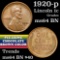1920-p Lincoln Cent 1c Grades Choice Unc BN