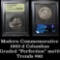 1992-d Columbus Modern Commem Half Dollar 50c Graded ms70, Perfection by USCG