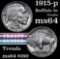 1915-p Buffalo Nickel 5c Grades Choice Unc