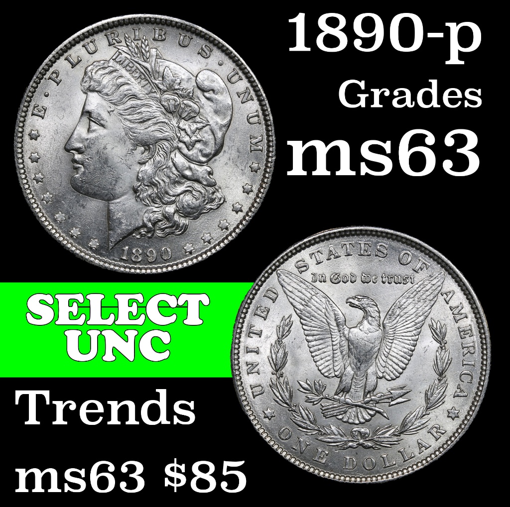 1890-p Morgan Dollar $1 Grades Select Unc