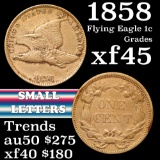 1858 SL Flying Eagle Cent 1c Grades xf+ (fc)