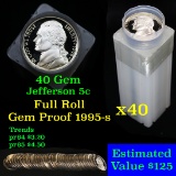 1995-s Jefferson Nickel 5c Proof Roll (fc)