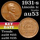 1931-s Lincoln Cent 1c Grades Select AU