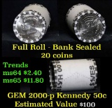 2000-p Kennedy Half Dollar 50c Proof Roll